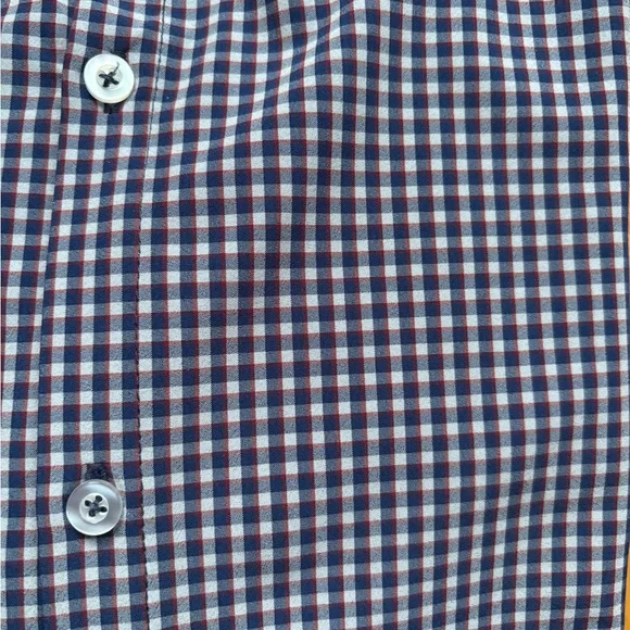 Mizzen+Main Men’s Long Sleeve Performance Shirt Tailored 2XL Blue White Plaid - Picture 3 of 3